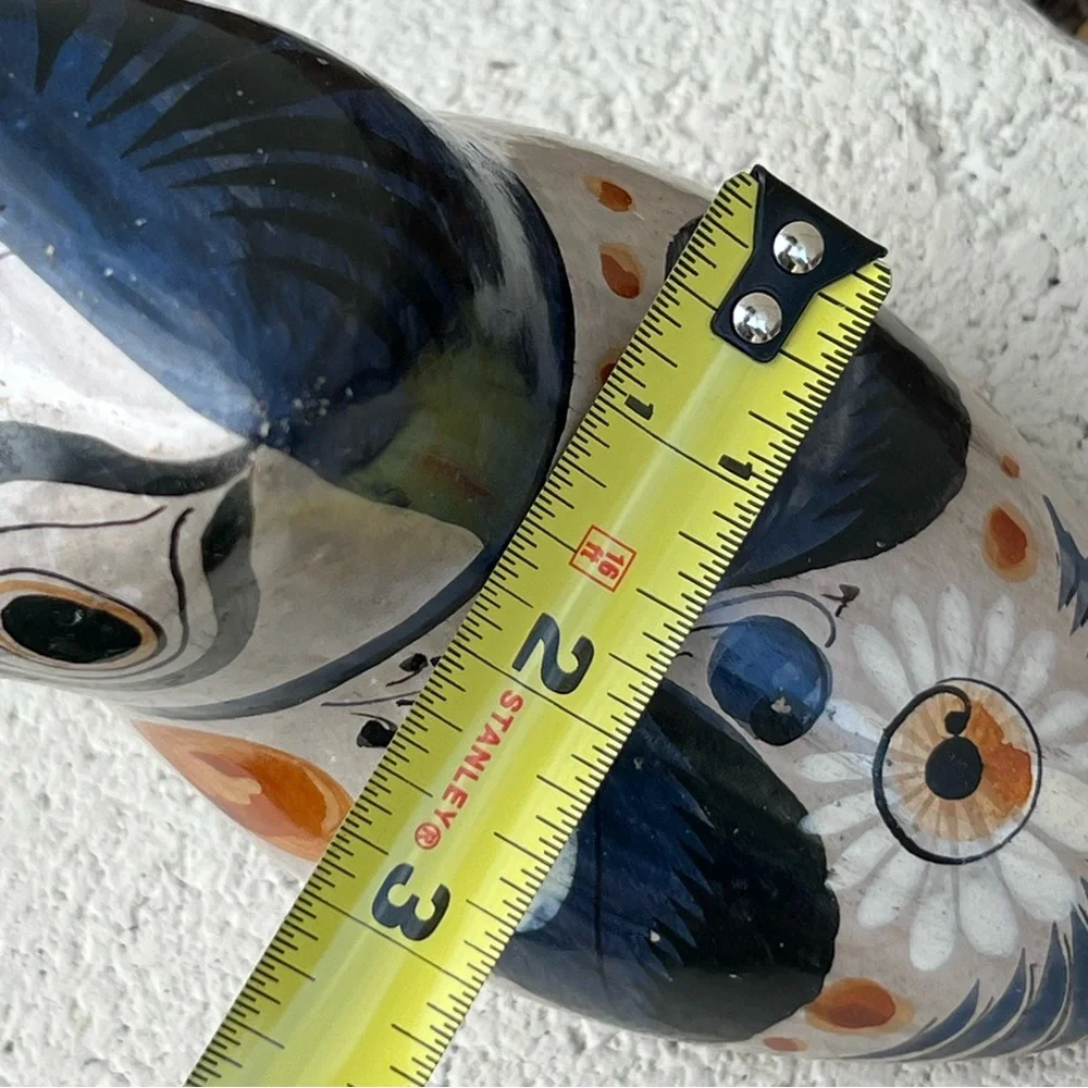 Tonala Mexican Pottery Vintage MCM Folk Art Owl